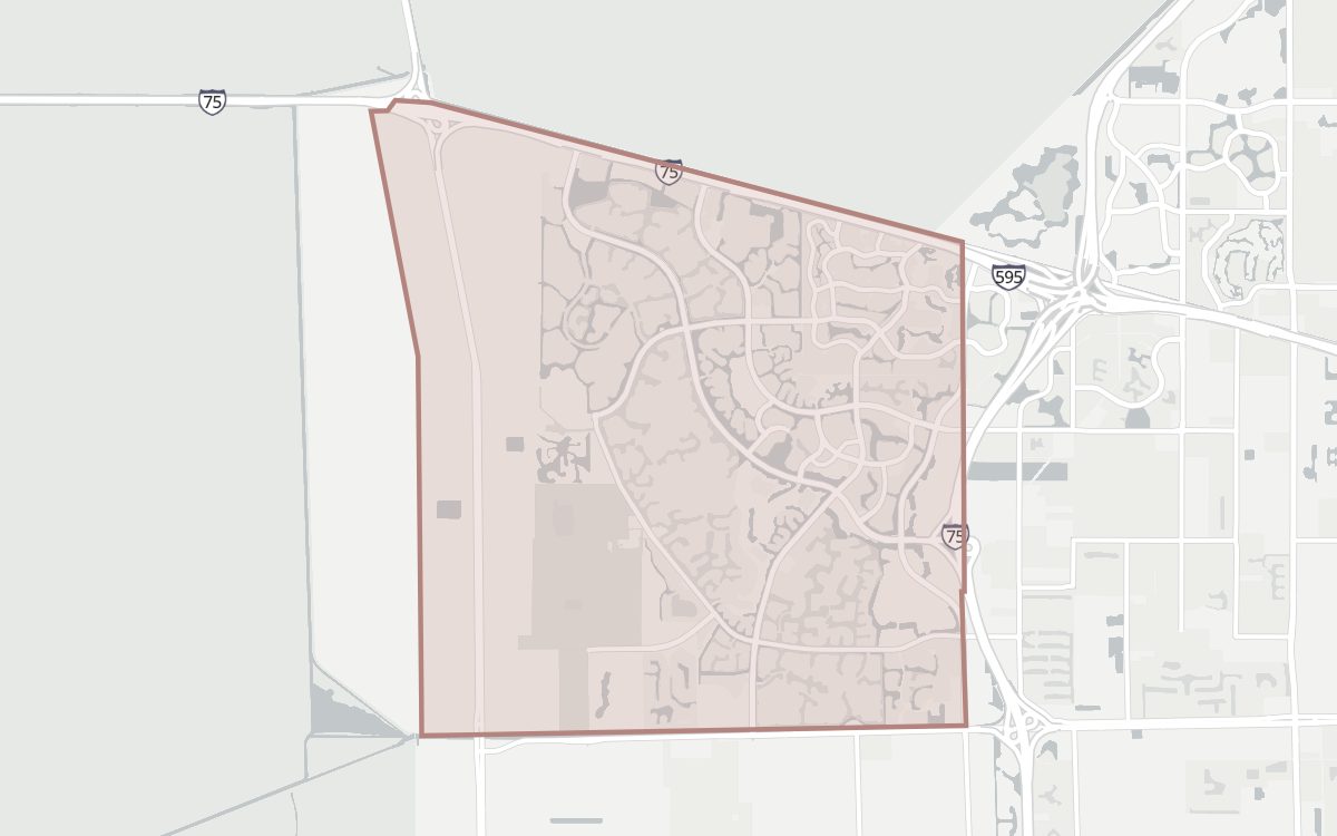 Map of the Weston city limits